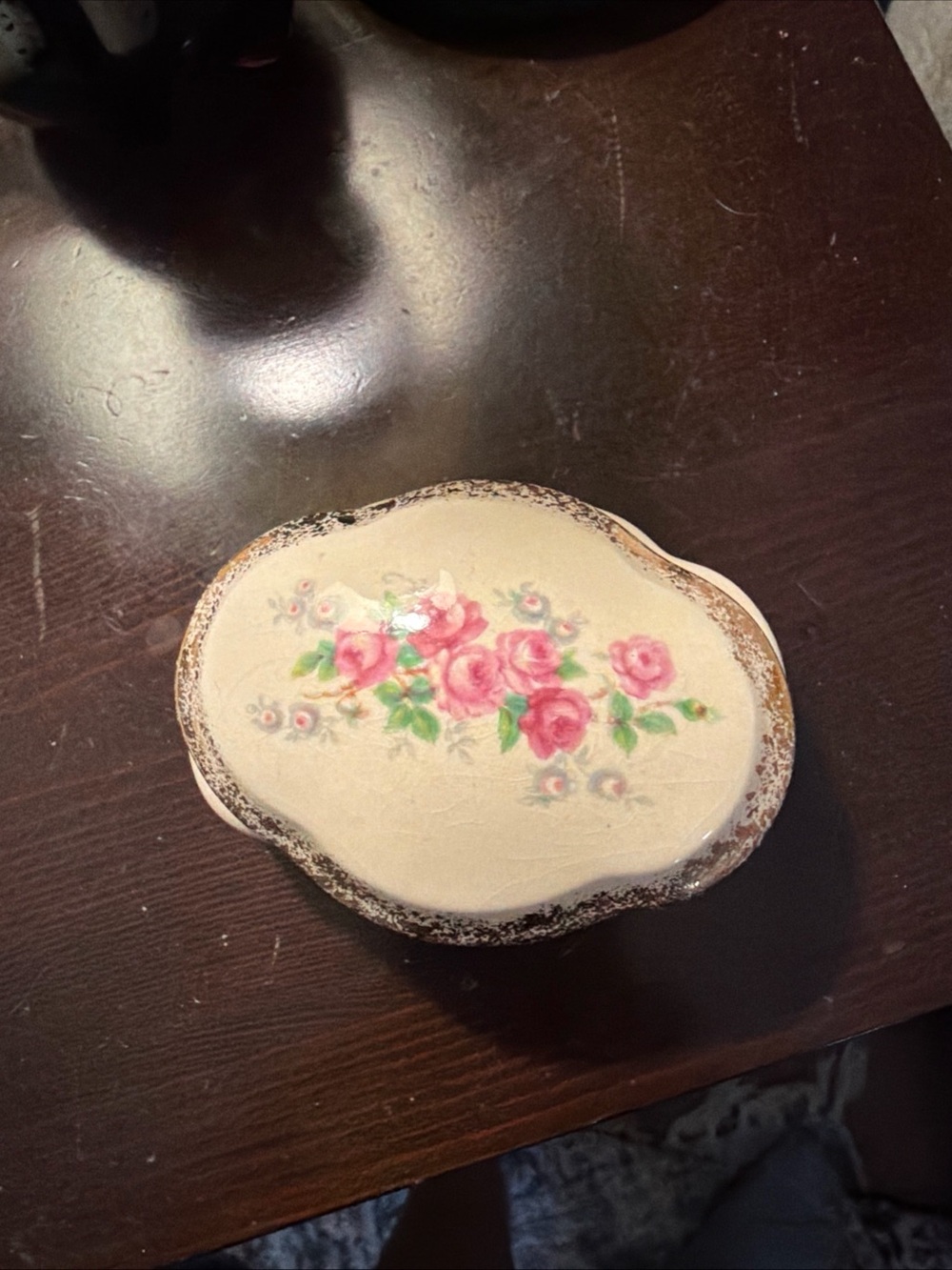 Goebel White Porcelain Trinket Dish with Scalloped Edge